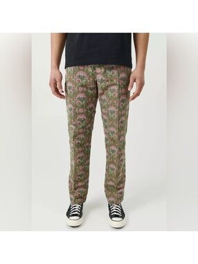 Soulland Men's Erich Drawstring Pants in Green Multi, Size S New w/Tag
